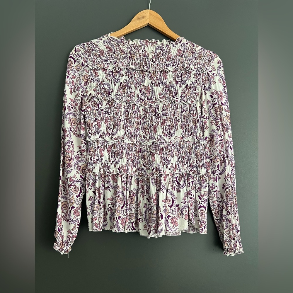 See by Chloé ruffled floral pattern blouse FR 36